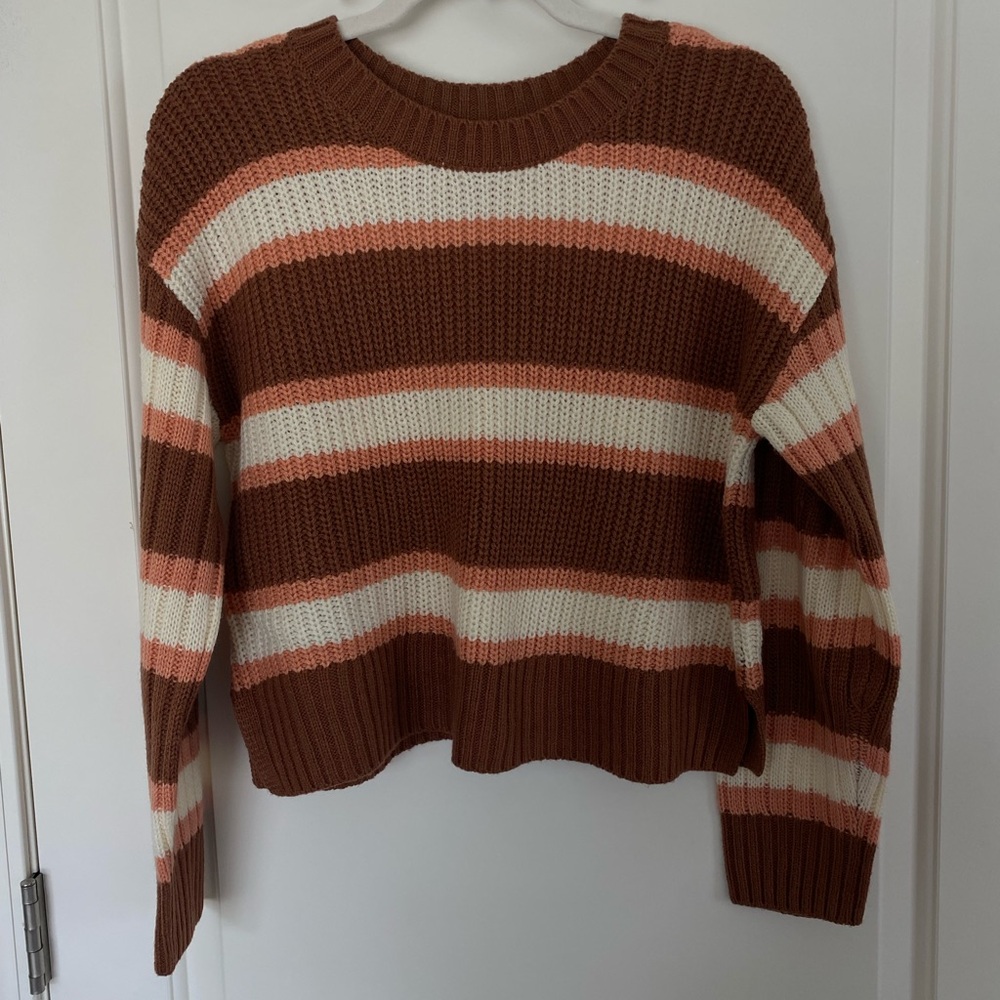 Striped cropped sweater